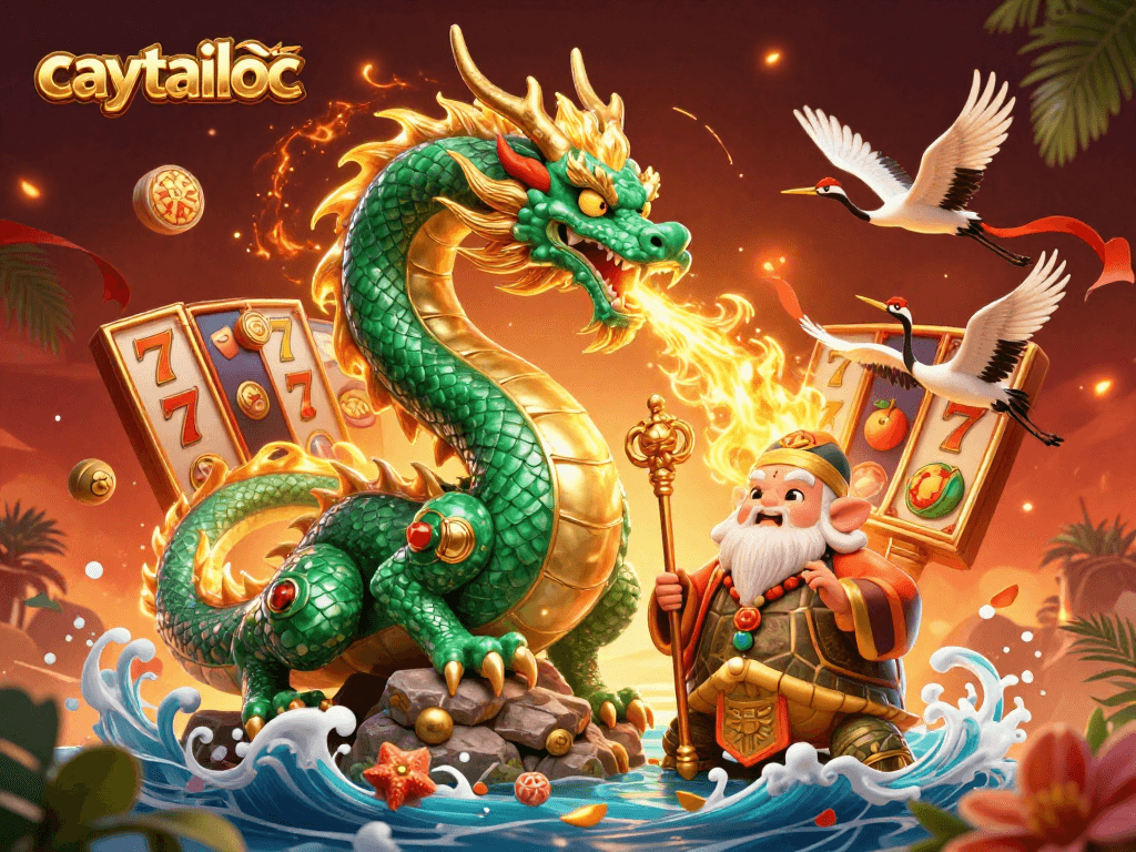Experience the excitement of caytailoc high-stakes gambling with vibrant characters and dynamic slot game action.