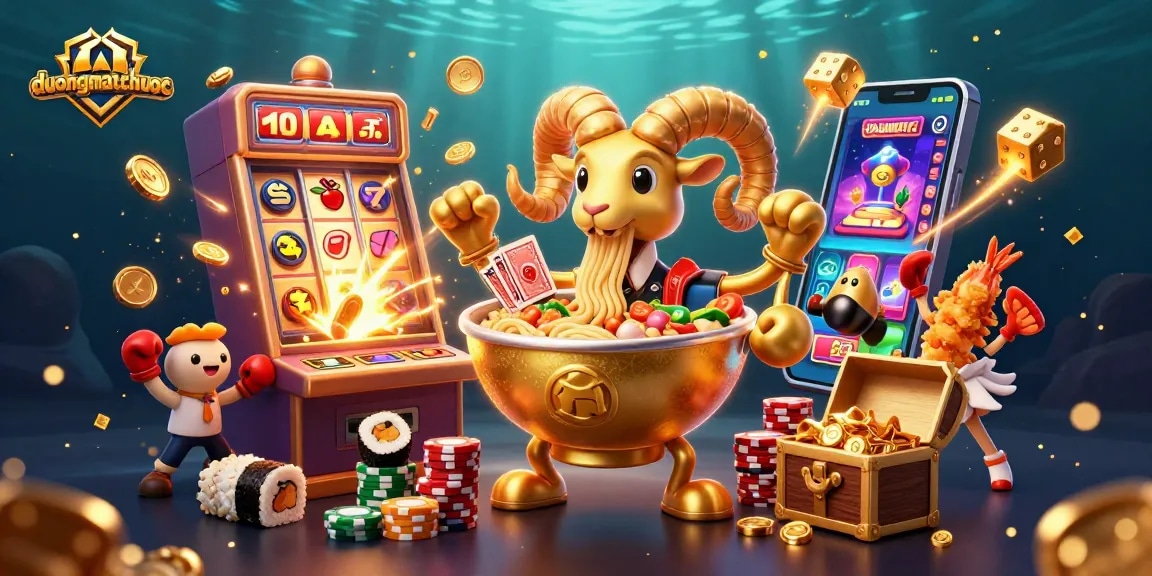 Experience thrilling gameplay with duongmatchuoc in this vibrant casino scene featuring dynamic characters and slot elements.