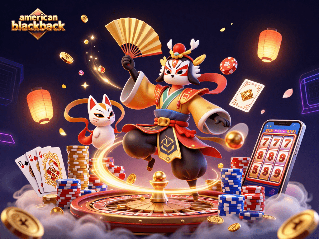 Experience american-blackjack with vibrant casino action featuring unique characters and dynamic gameplay.