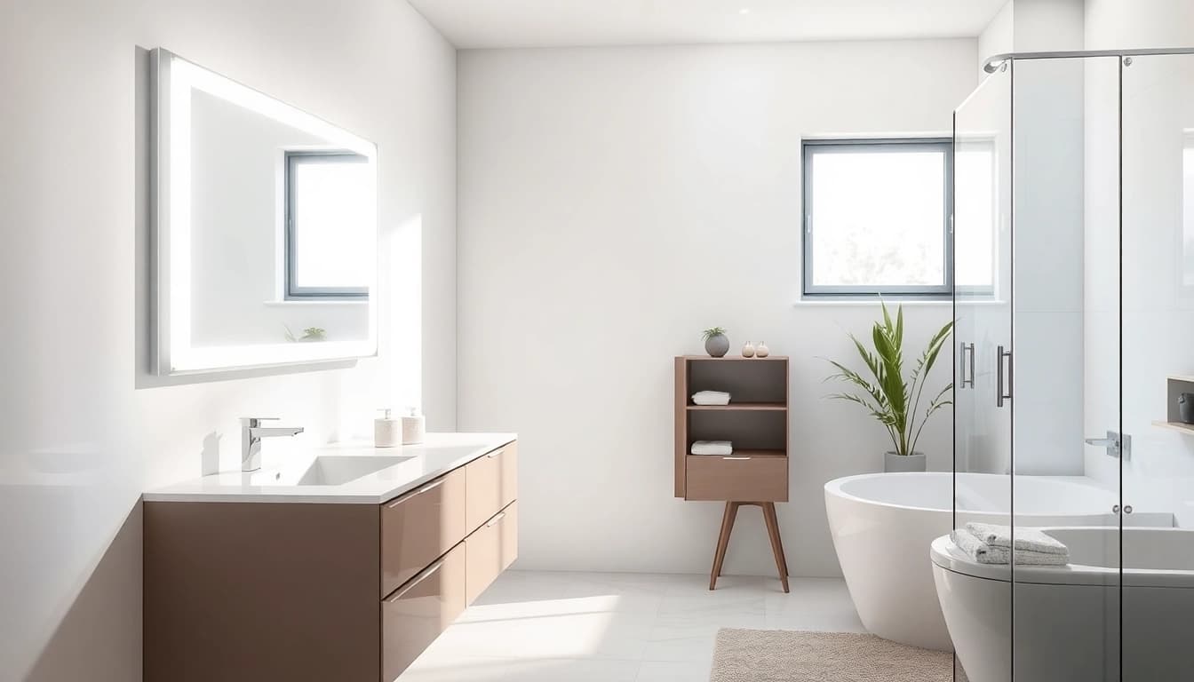 Hochwertige badezimmer spiegelschränke beleuchtung mit LED und modernem Design