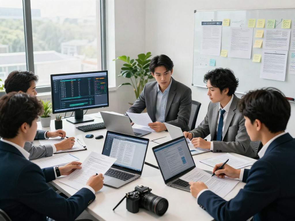 Compliance team analyzing documents and fraud metrics showcasing a document fraud detection solution.