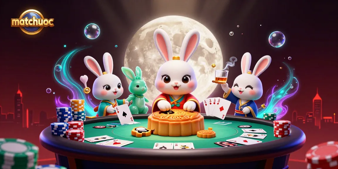 Engage with matchuoc in an exciting lunar casino scene featuring poker chips and mooncake elements.