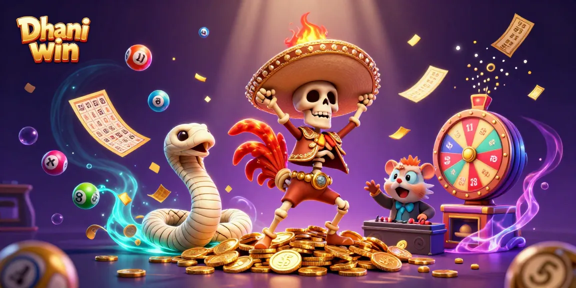 Experience the thrill of winning on Dhani win with vibrant lottery balls and a dynamic gaming environment.
