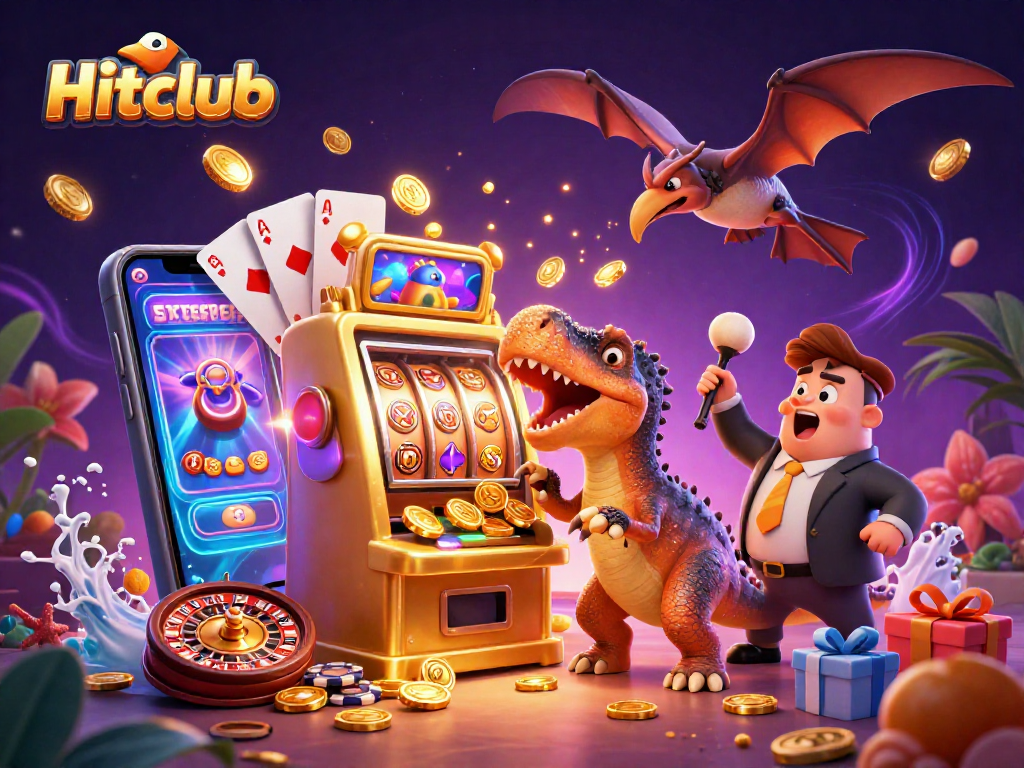 Experience Hitclub magic as a pachycephalosaurus wins jackpots, a casino manager panics!