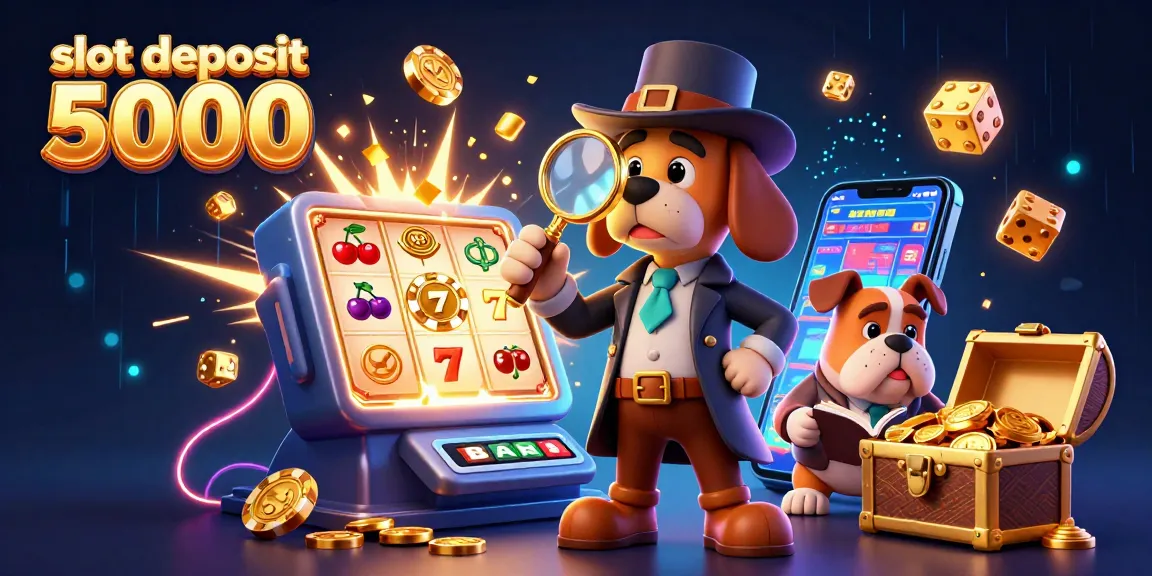 Join the adventure in the exciting world of slot deposit 5000 with vibrant casino elements and characters.