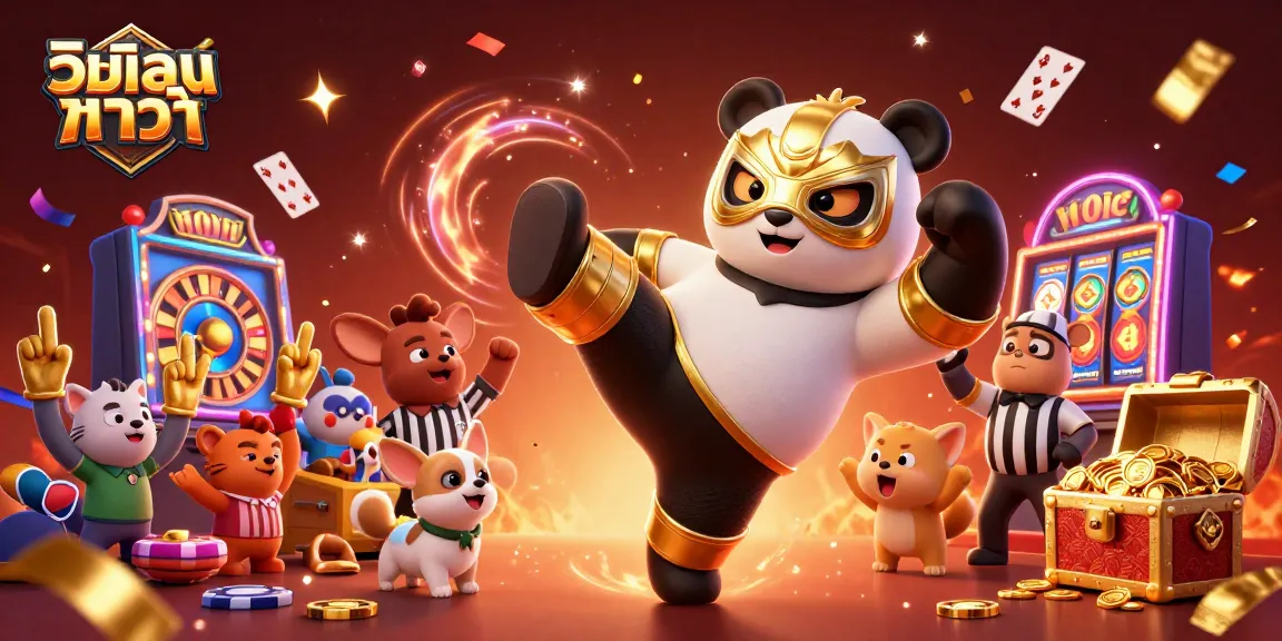 Master the วิธีเล่นบาคาร่า in this vibrant casino-themed scene with engaging characters and game elements.