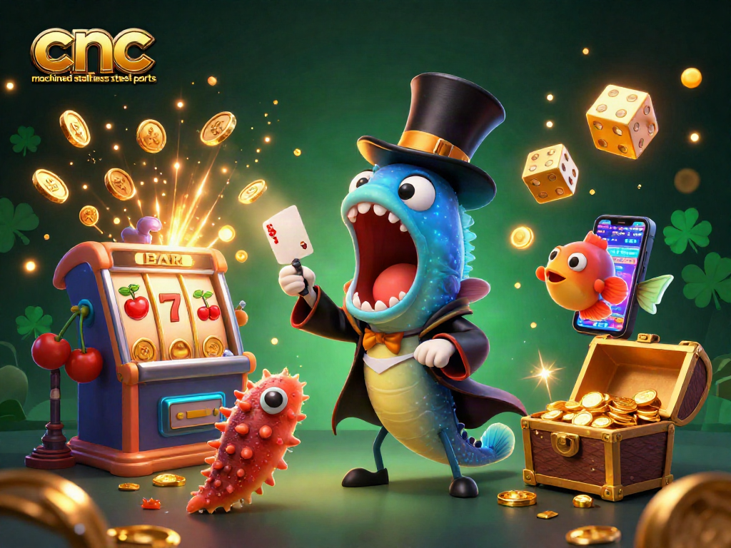 Engage with cnc machined stainless steel parts in a dynamic casino scene featuring jackpot excitement.