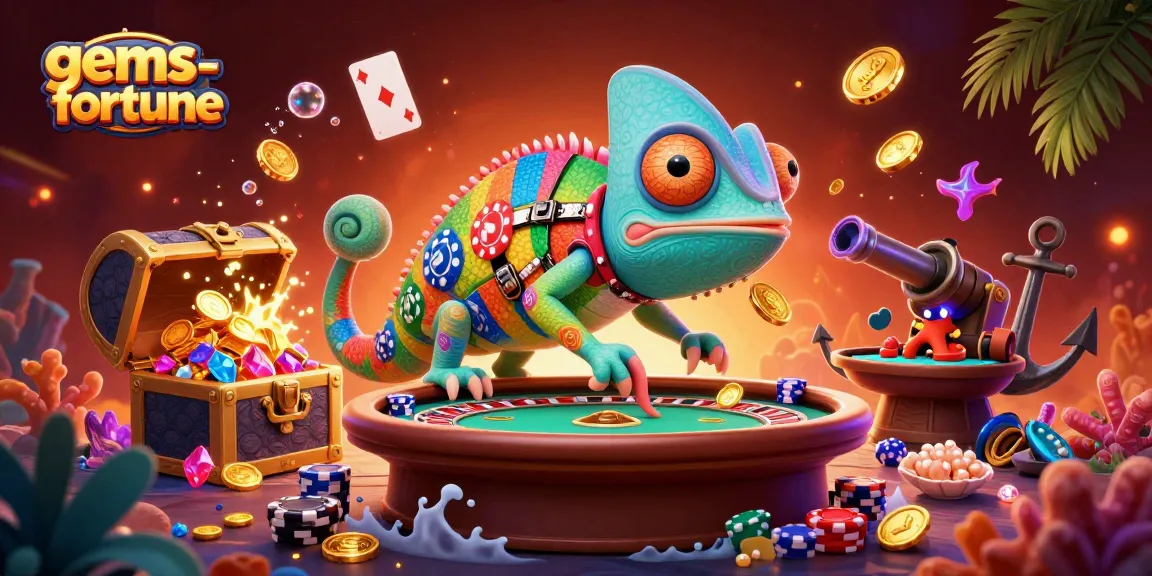 Spin the reels of gems-fortune and discover vibrant treasures in a dynamic casino scene.