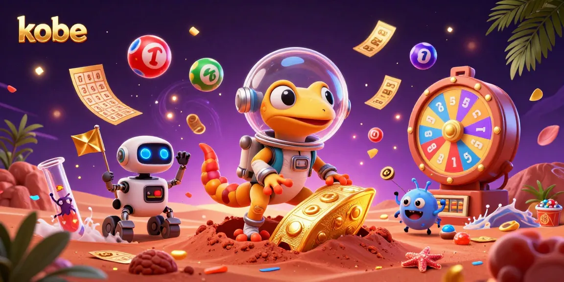 Kobe invites players into an exciting Martian casino with vibrant lottery elements and cheering aliens.