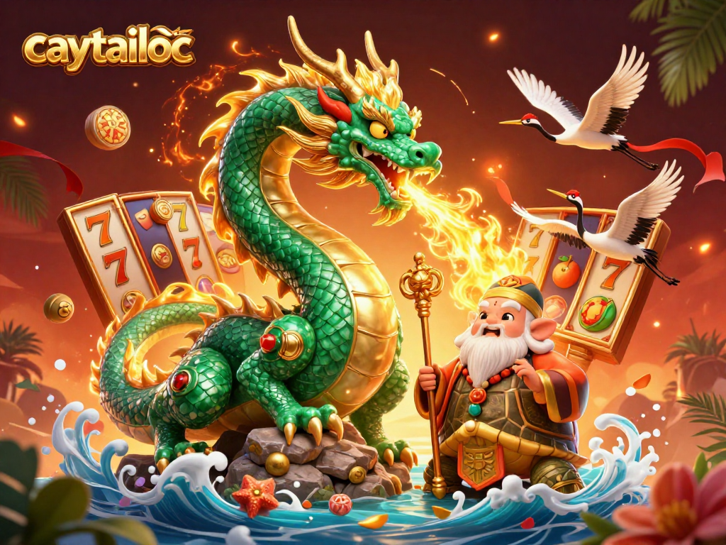 Experience the excitement of caytailoc high-stakes gambling with vibrant characters and dynamic slot game action.