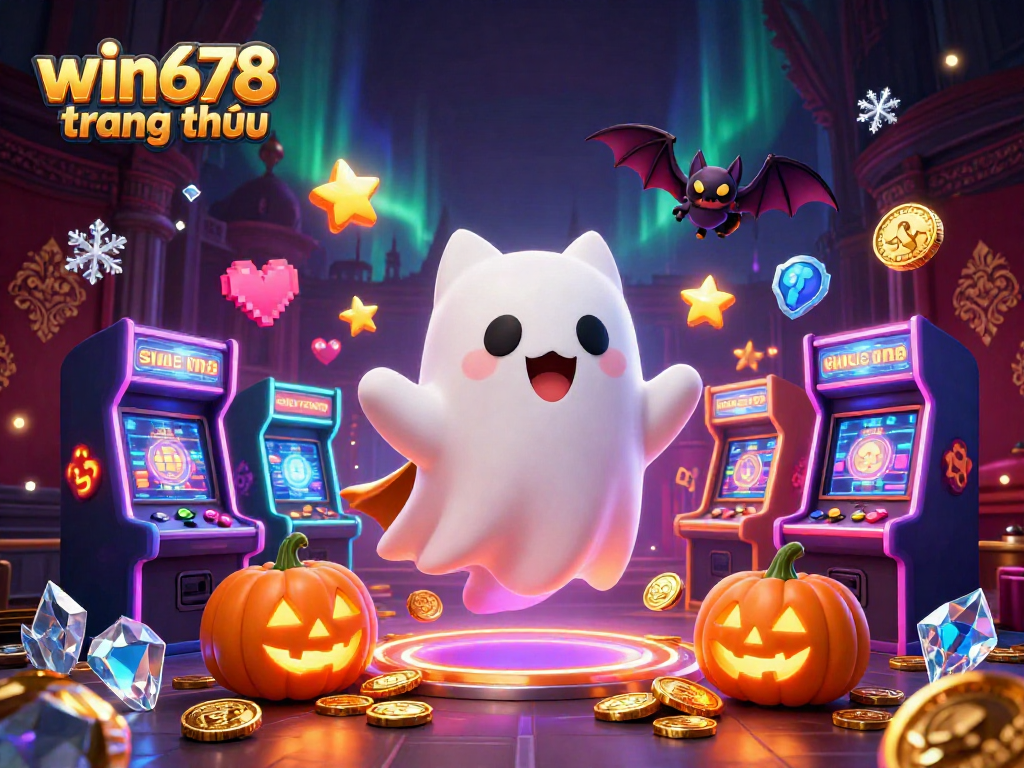 Engage in thrilling games at win678 trang chủ featuring a ghost cat and vampire bat in a haunted casino.