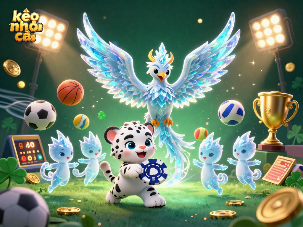 Enhance your betting game with kèo nhà cái in this vibrant 3D casino illustration showcasing dynamic sports action.