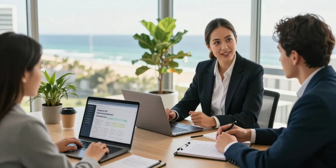 Financial advisor discussing wealth management strategies in Gold Coast Queensland Australia.