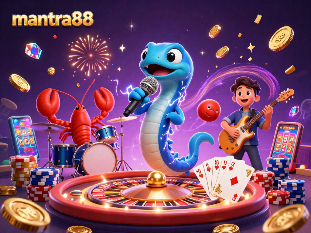 Engage in thrilling action with mantra88's electric eel DJ and dynamic casino scene.