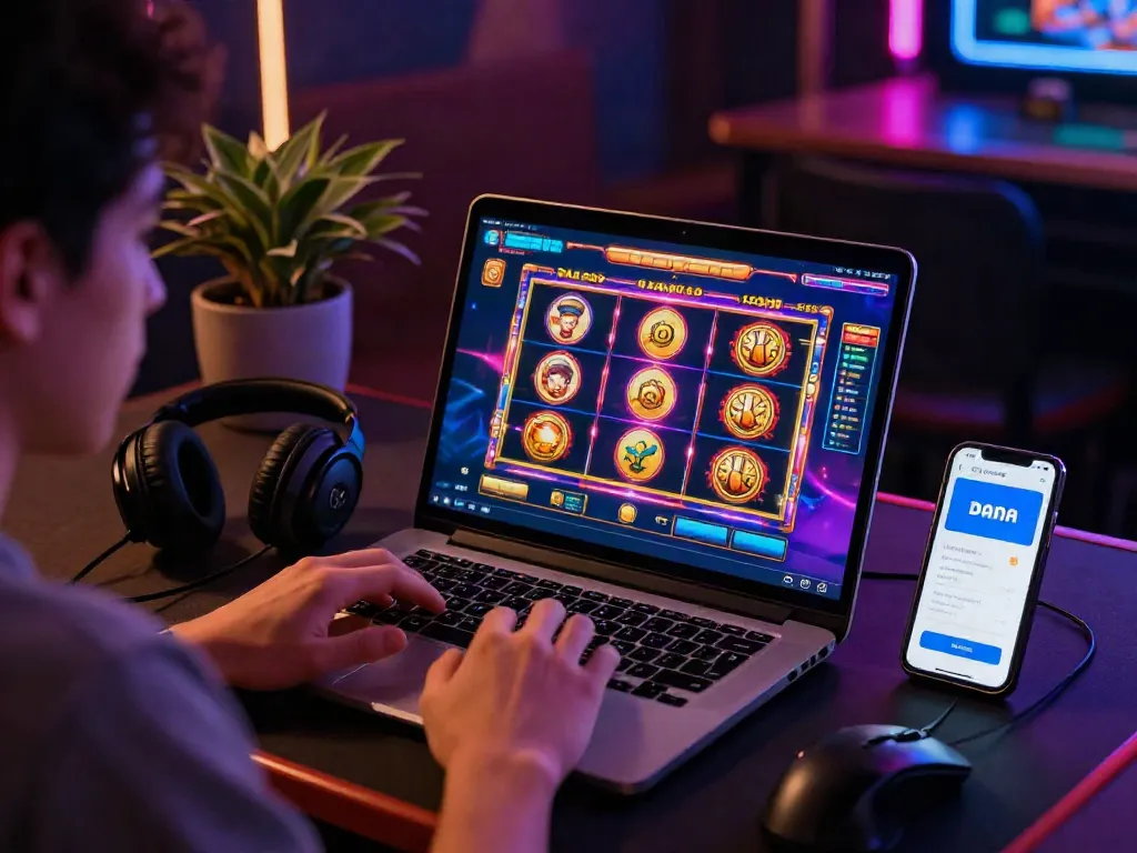 slot gacor hari ini engaging online gaming experience with vibrant graphics and e-wallet display