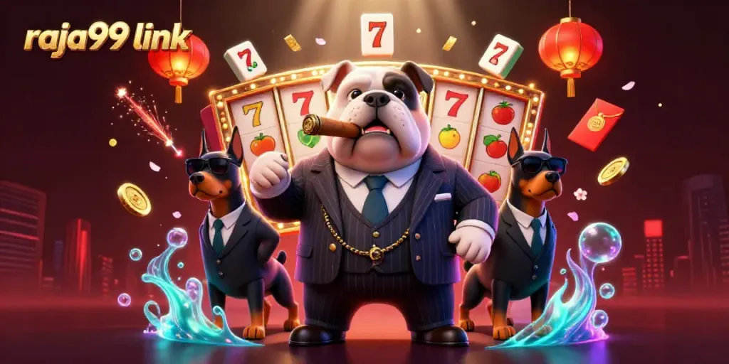 Experience the excitement of gaming with raja99 link featuring vibrant casino elements and characters.