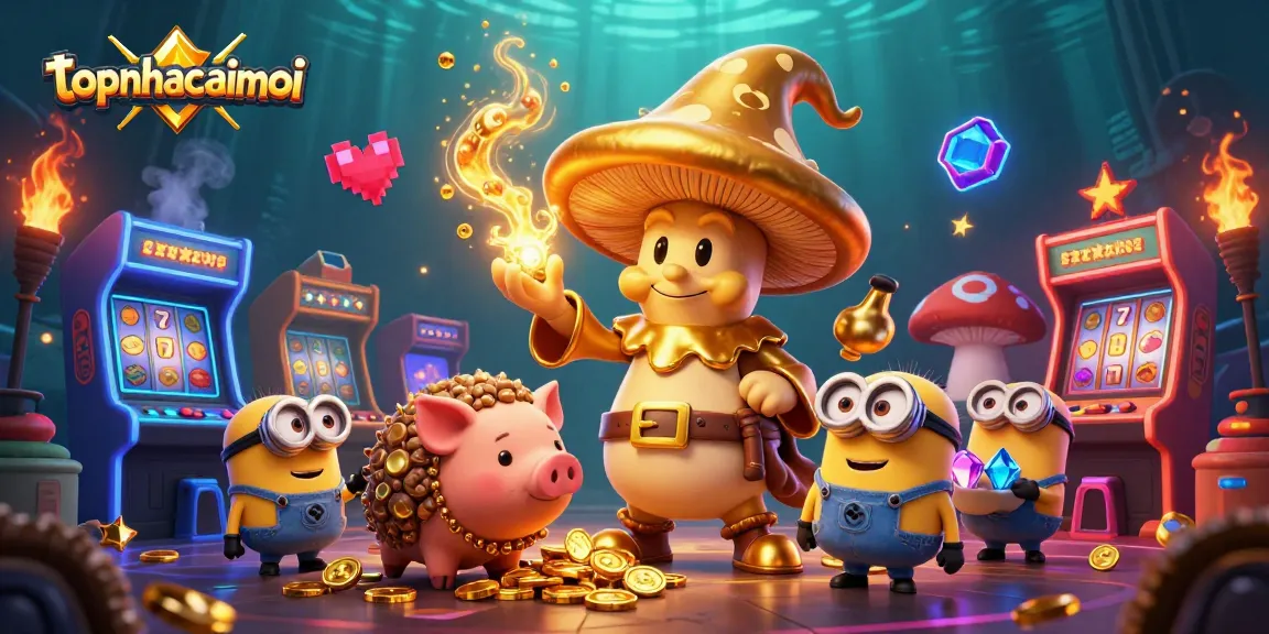 Experience thrilling wins at topnhacaimoi with golden wizard magic and vibrant gaming elements.