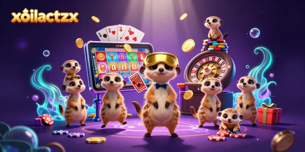 Experience exciting gaming at xoilactvzx with meerkats showcasing thrilling casino action.