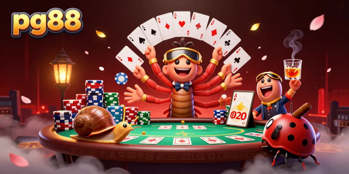 Experience the thrill of pg88 gaming with a vibrant casino scene featuring playful characters and engaging elements.