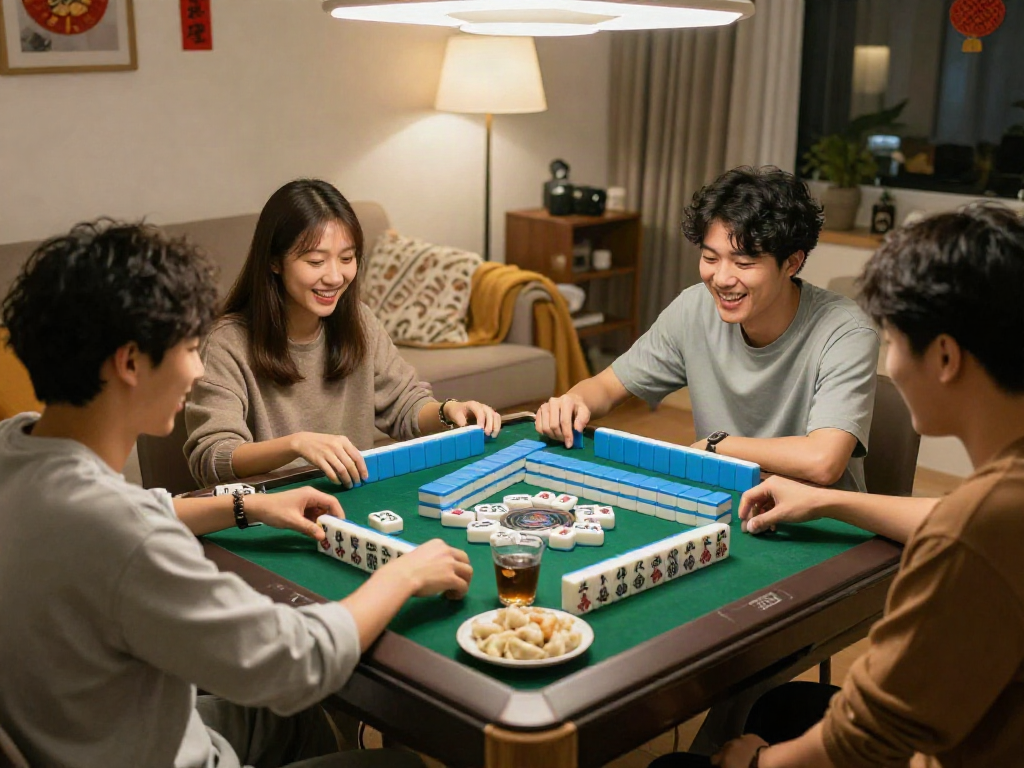 Enjoying MAHJONGJP88 hari ini with friends in a cozy game night atmosphere.