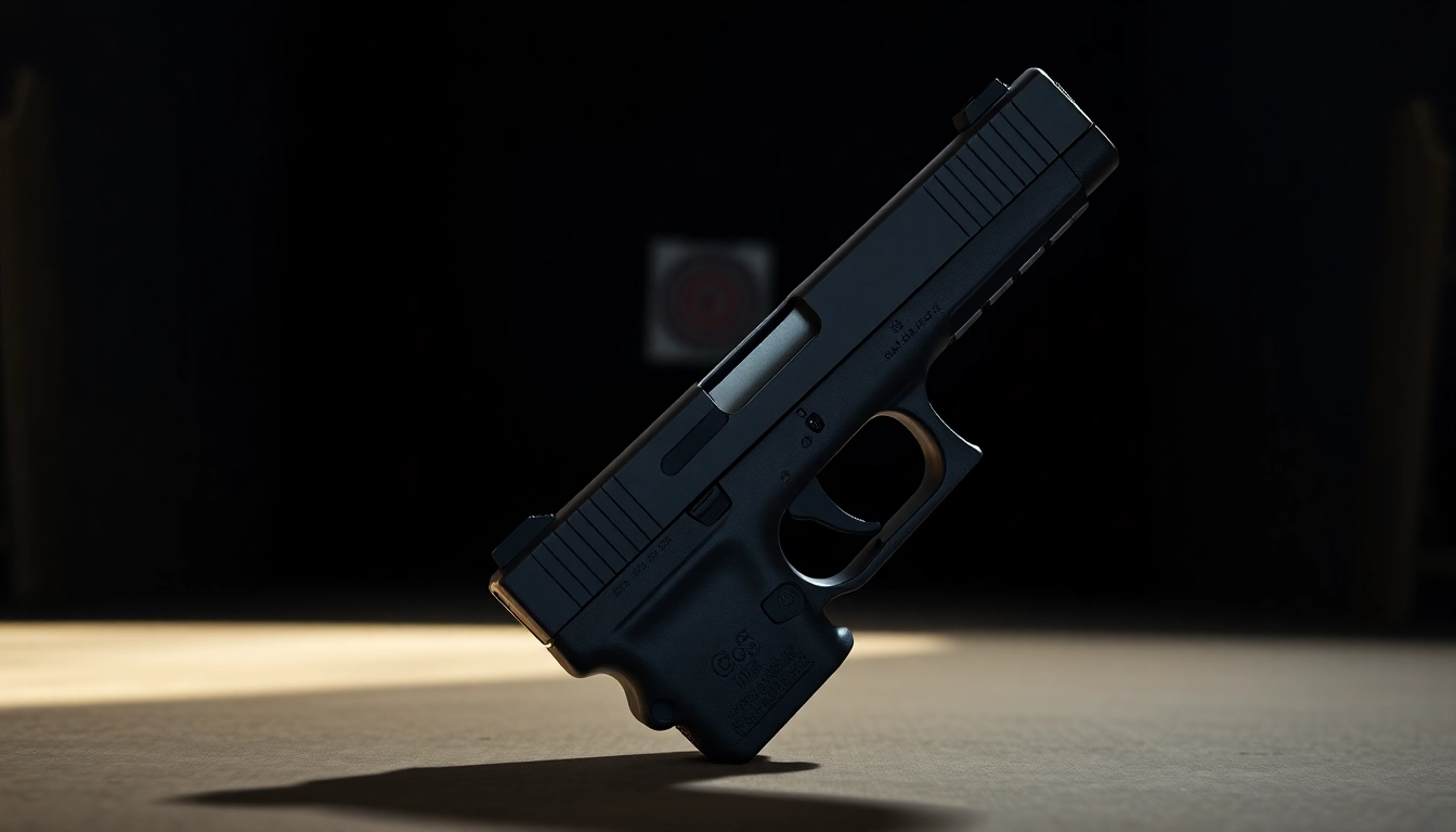 Glock 48 MOS slide showcasing its precision and optic cuts with a sleek and dark background.