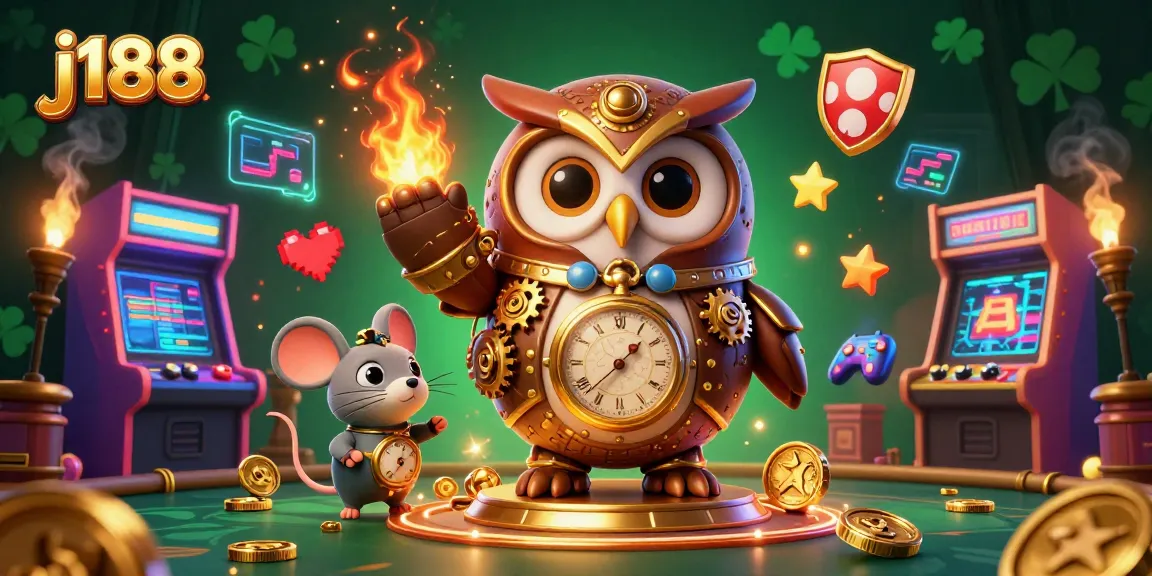 Experience the excitement of j188 with a vibrant 3D casino scene packed with dynamic gaming elements.