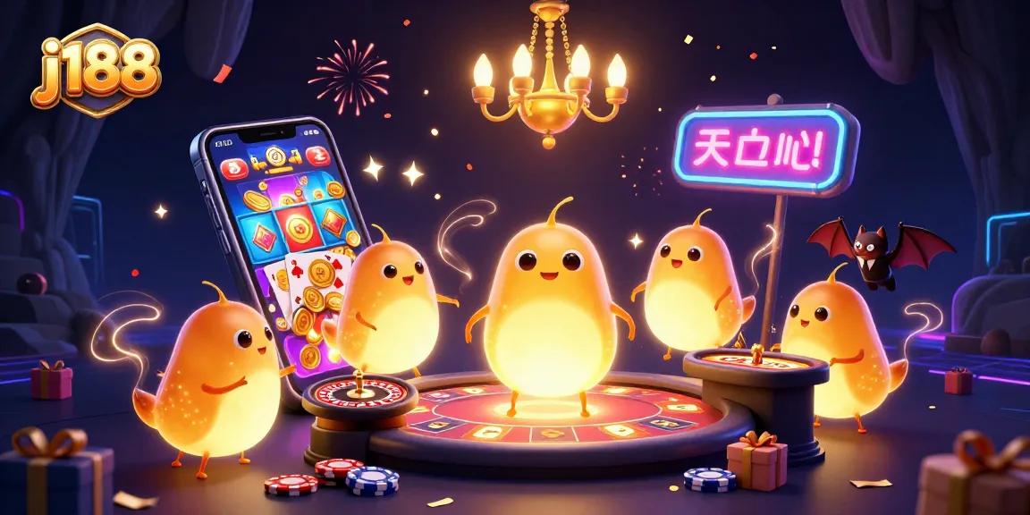 Experience vibrant gameplay at j188, where glowworms illuminate a cave casino's exciting atmosphere.