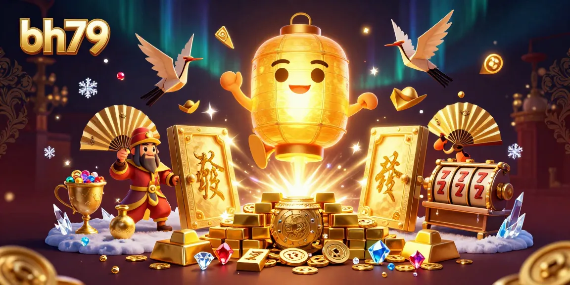 Experience the luck of bh79 with vibrant casino magic in this stunning illustration.
