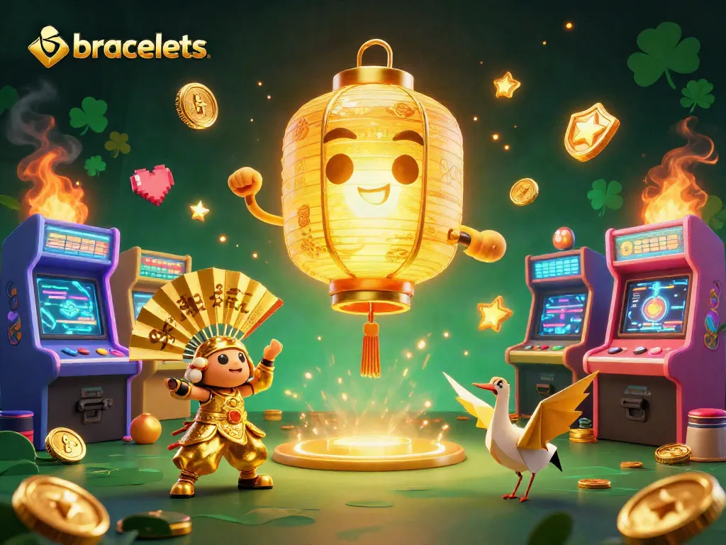 Experience the thrill of winning with bracelets highlighted in a vibrant casino scene full of gaming elements.