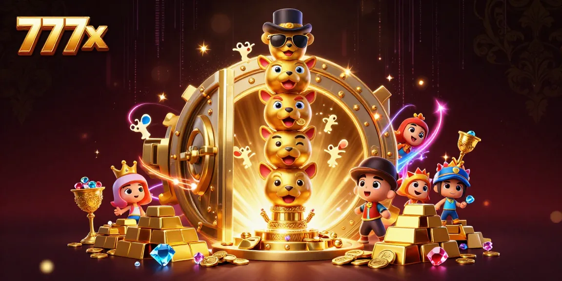 Play thrilling games at 777x and experience fun with golden treasures and vibrant casino elements.