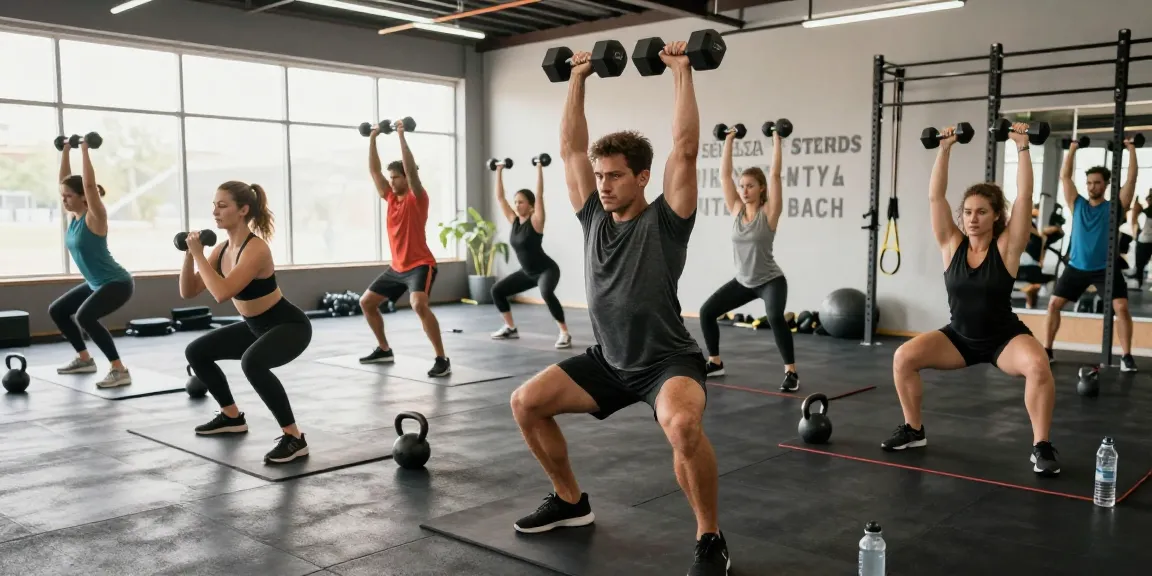 Group workout focusing on Selliza Steroids benefits in a vibrant gym environment.