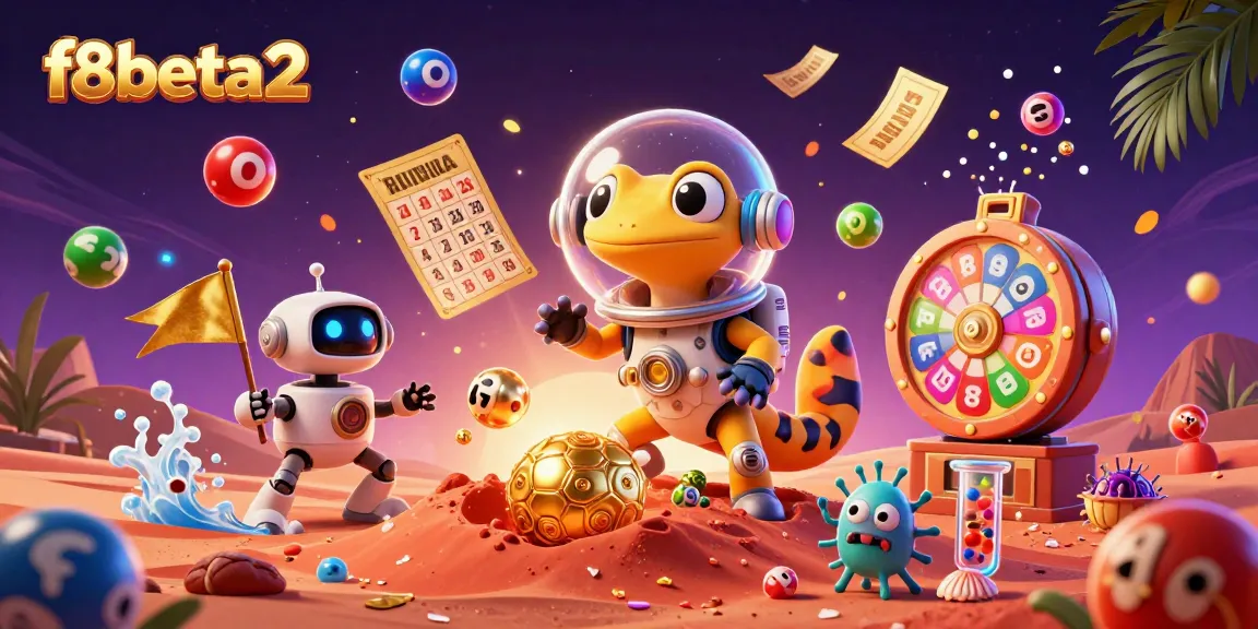 F8beta2 enhances excitement as the Martian gecko discovers a buried golden casino.