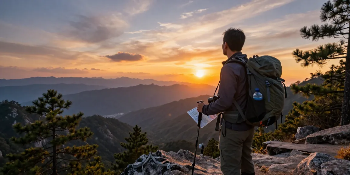 NAGA2000 traveler enjoying breathtaking mountain views at sunset, symbolizing adventure and exploration.