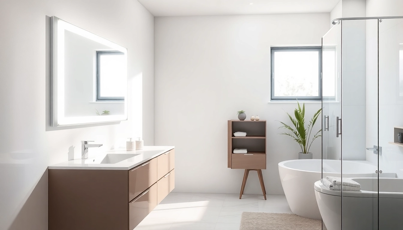 Hochwertige badezimmer spiegelschränke beleuchtung mit LED und modernem Design