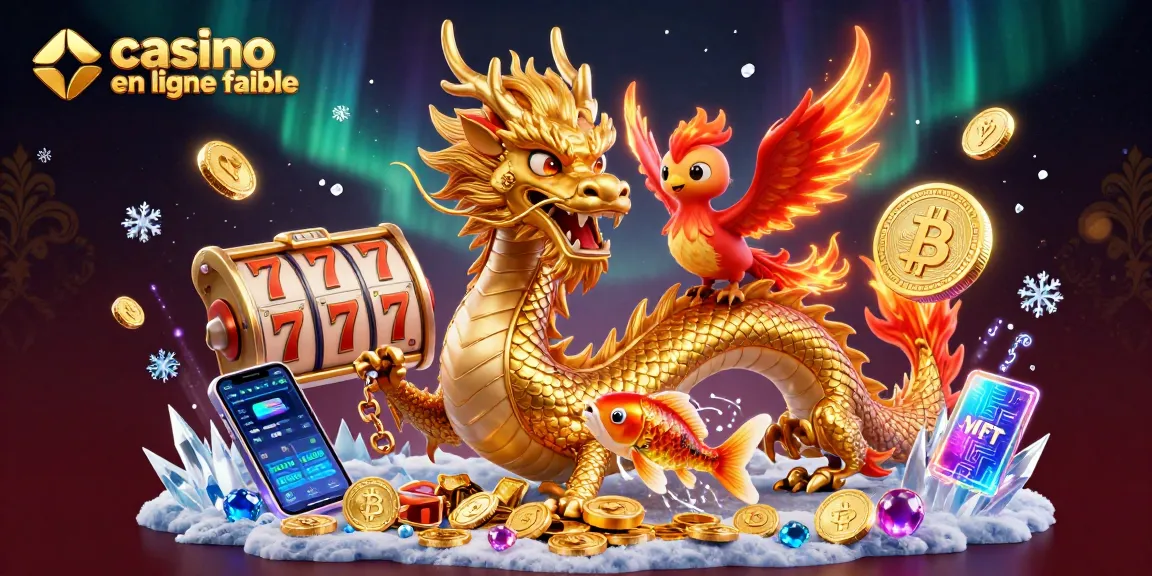 Jouez dans un casino en ligne fiable avec des symboles de chance comme un dragon et un phénix.