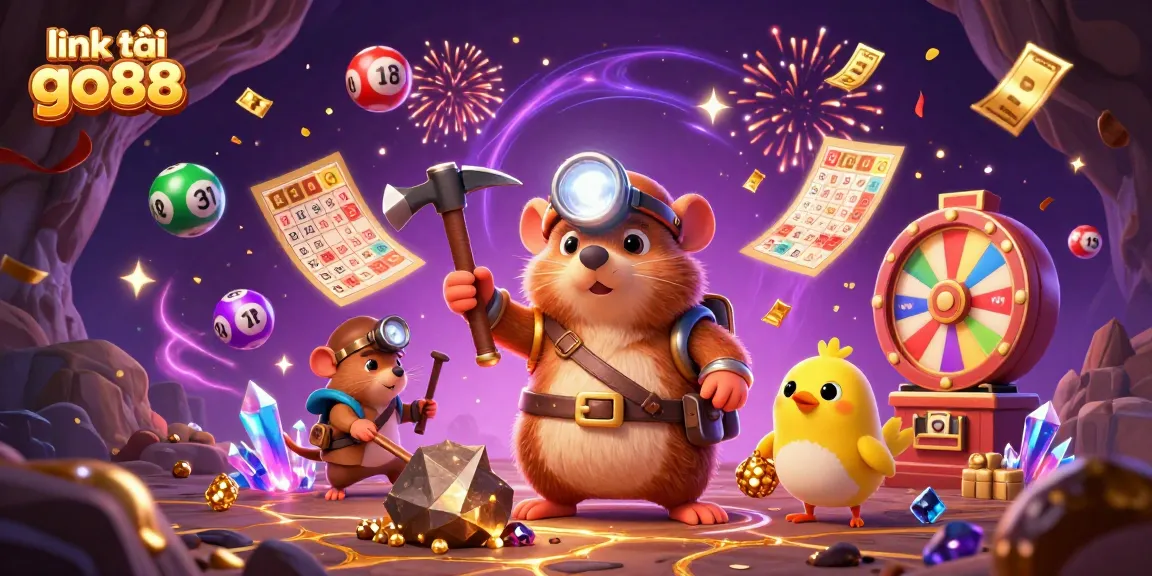 Join the excitement at link tải go88 with vibrant lottery elements and engaging characters in motion.
