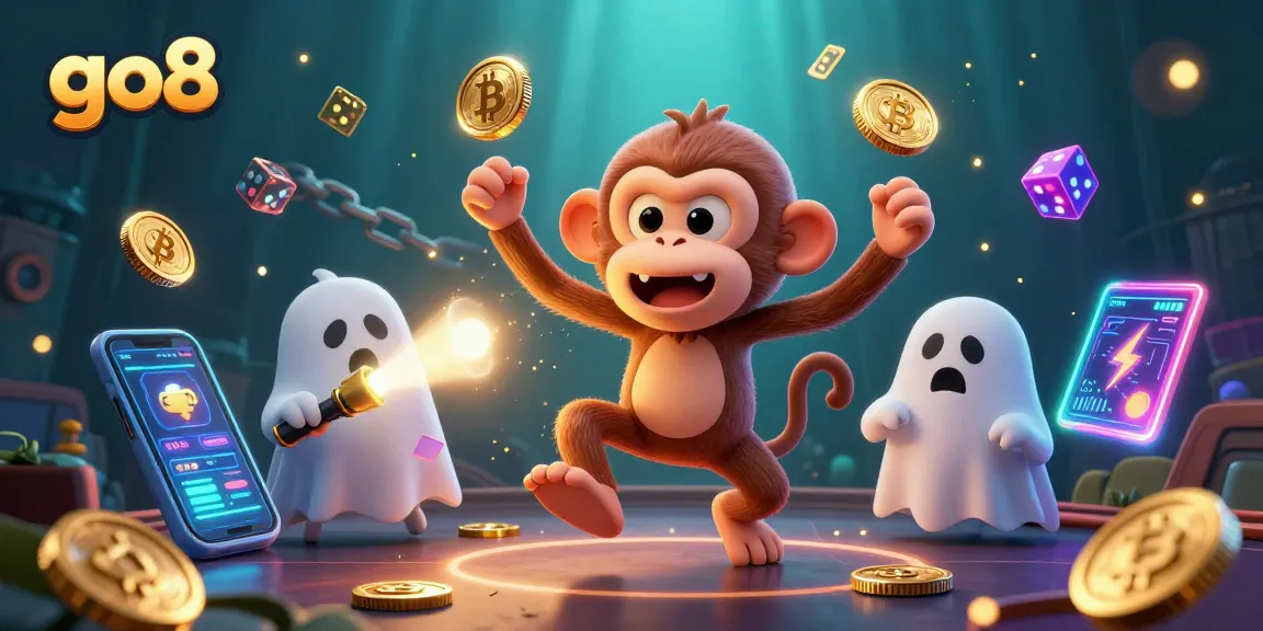 Experience the thrill of go8 as it conjures golden treasures in a bustling casino scene.