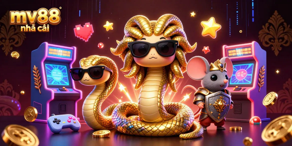 Experience the excitement of mv88 nhà cái with vibrant casino-themed 3D illustration packed with details.