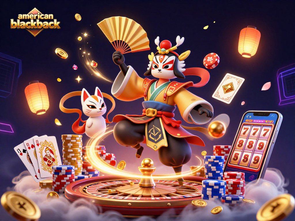 Experience american-blackjack with vibrant casino action featuring unique characters and dynamic gameplay.