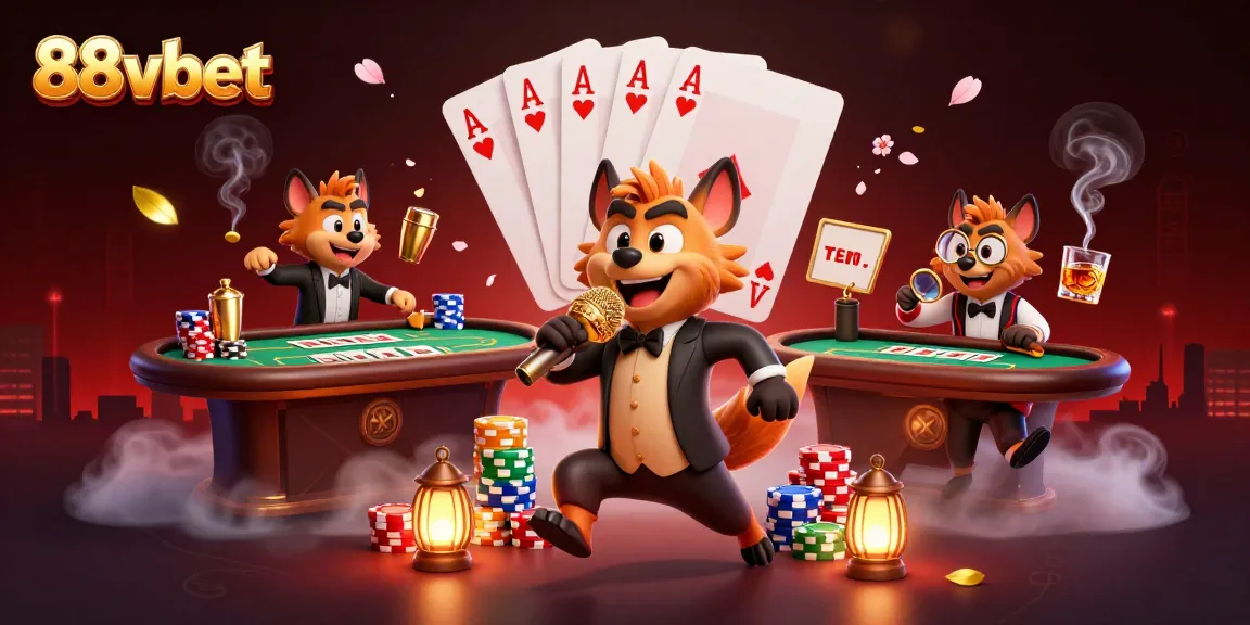 Experience the vibrant world of 88vbet in this dynamic casino illustration featuring hyenas and a lively atmosphere.