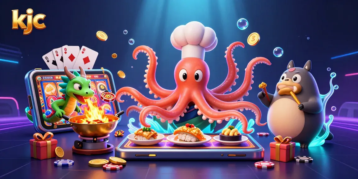 Join the excitement with kjc's exhilarating gaming experiences featuring unique characters and vibrant casino elements.