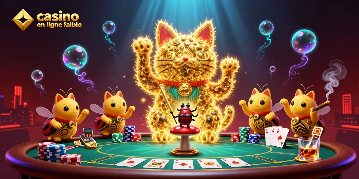 Découvrez le casino en ligne fiable avec une illustration 3D captivante de jeux et de chance.